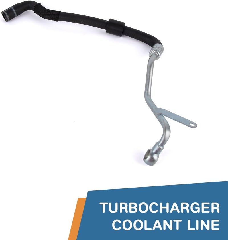 Baxzl Turbocharger Coolant Line for Volkswagen Tiguan Limited CC Eos Passat CC GTI Jetta Beetle Golf for Audi A3 Quattro Q3 Quattro TT Quattro for Seat Leon 2008-2018 Replaces 667-608 06J121492C - Image 2